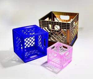 Miniature 3D Printed Milk Crate | Various Sizes | Tons of Colors