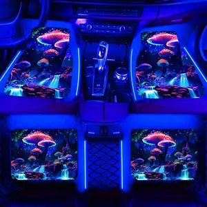 Mushroom Pattern Car Floor Mat, 4 Counts Water-absorbent & Non-slip Car Mat, Universal Car Interior Protective Decoration Mat