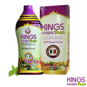 King’s Herbal Plus – 100% Herbal Juice Supplement with 80 Plant Extracts – 1000ml Bottle – Natural Antioxidant & Herbal Wellness Drink