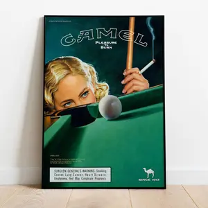 [Sale Up To 50%] Camel Cigarette Poster, Nostalgic Wall Art, Home Bar Decoration, Retro Poster, Apartment Wall Art