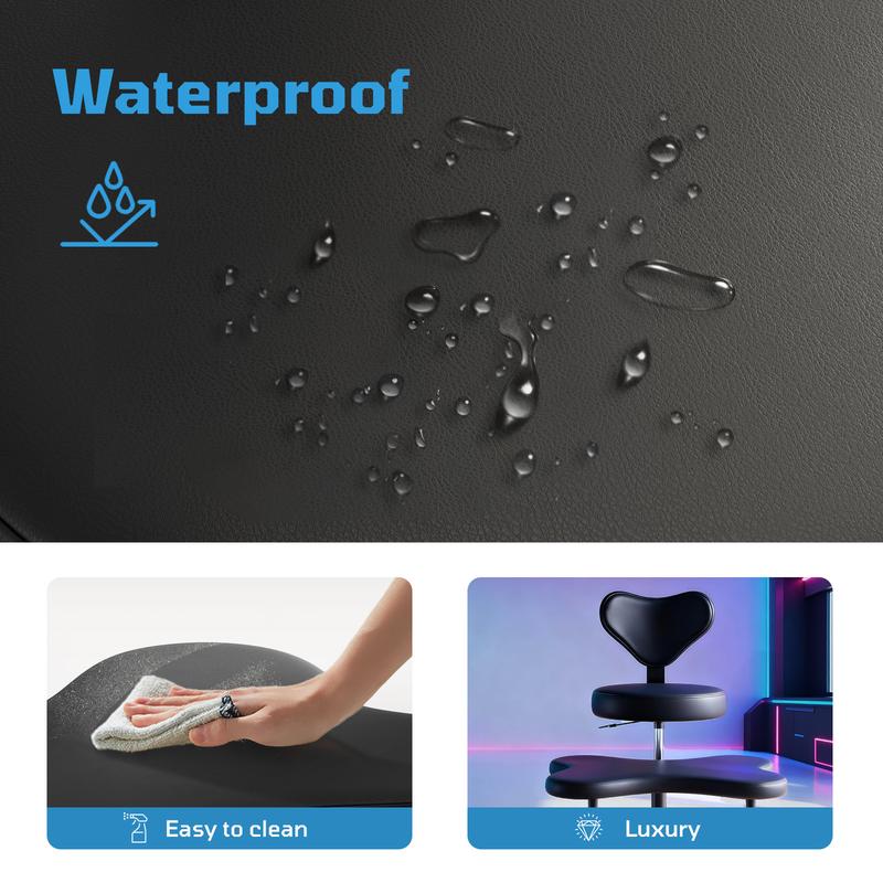 【Deal】Nost & Host Ergonomic Cross Legged Chair, 360° Swivel Meditation Chair with Wheels, Height Adjustable Seat for ADHD, Strong Lumbar Support, Chic Home Office Furniture