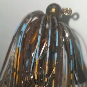#0276 3/8 oz Weedless Football Bass Jig in Blue Craw