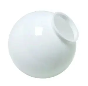 8" Acrylic Lamp Post Globe Smooth Textured with 4" Fitter Neck