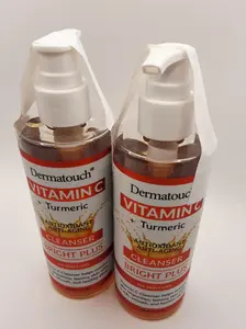 Dermatouch Skin care Vitamin C +Turmeric Antioxidant Anti-Aging Cleanser Bright Plus 8 fl.oz. pack of 2.