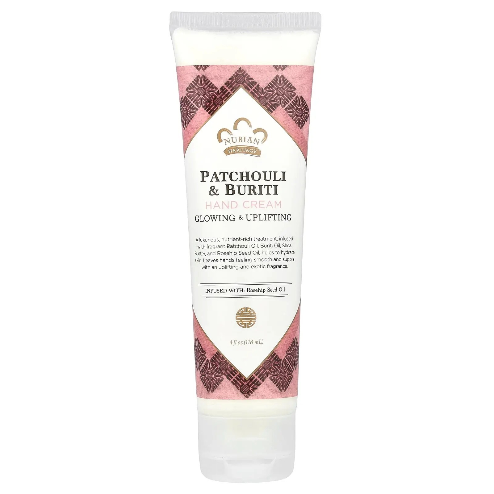 Nubian Heritage Hand Cream, Patchouli & Buriti, 4 fl oz (118 ml)