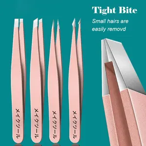 4 Piece Multi-Functional Tweezers Set, Eyebrow Clipper, Small Tweezer, Men's Brow Trimmer, Mustache Puller, Hair Removal Tool