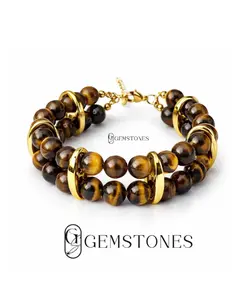 Double Strand 8mm Tiger’s Eye Bracelet