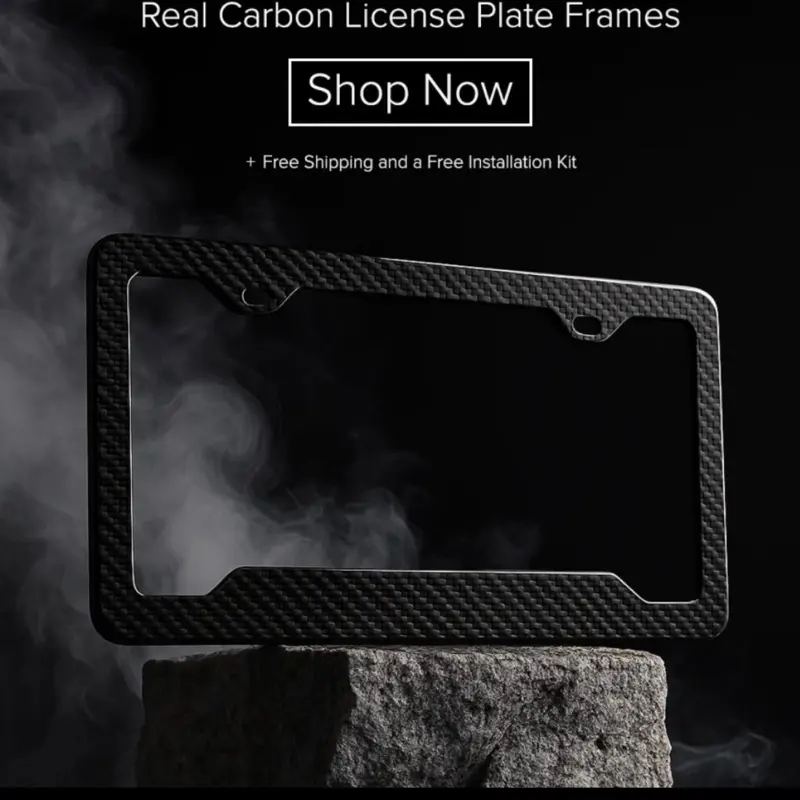 Carbon Fiber License Plate Frame 100% Real Carbon Fiber License Plate Frame 100% Real