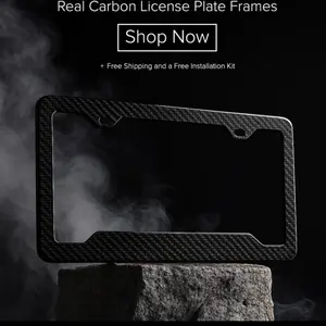 Carbon Fiber License Plate Frame 100% Real