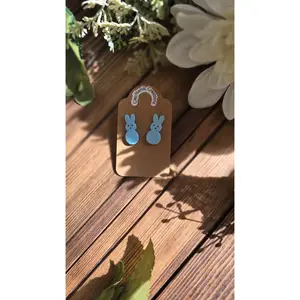 Blue peeps studs