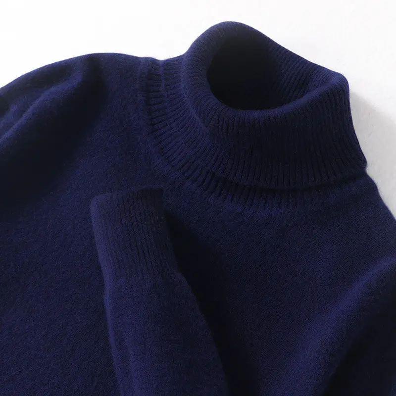 [High neck] navy blue