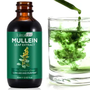 Hatmanlabs Mullein Leaf Extract Drops Mullein Leaf Extract for Lung Cleanse and Respiratory Support, Mullein Herbal Supplements (60ml) Smokers Clearer Breathing