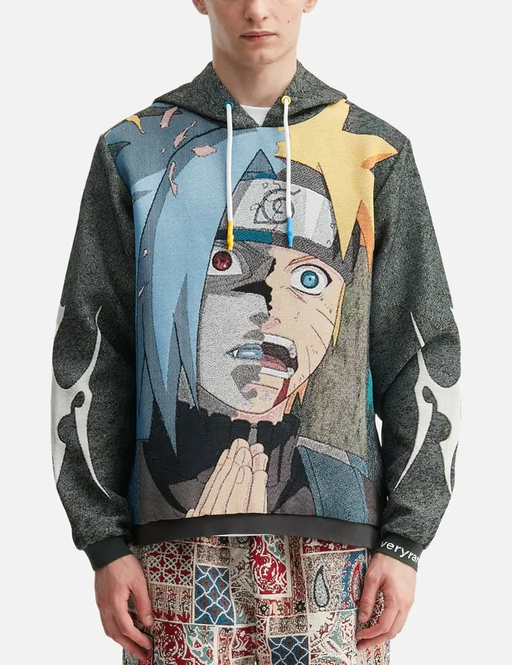 VERYRARE Sasuke Graphic Hoodie, Unisex Anime-Inspired Pullover Sweatshirt, Japanese Streetwear Hoodie for Men Women, Y2K Casual Fashion