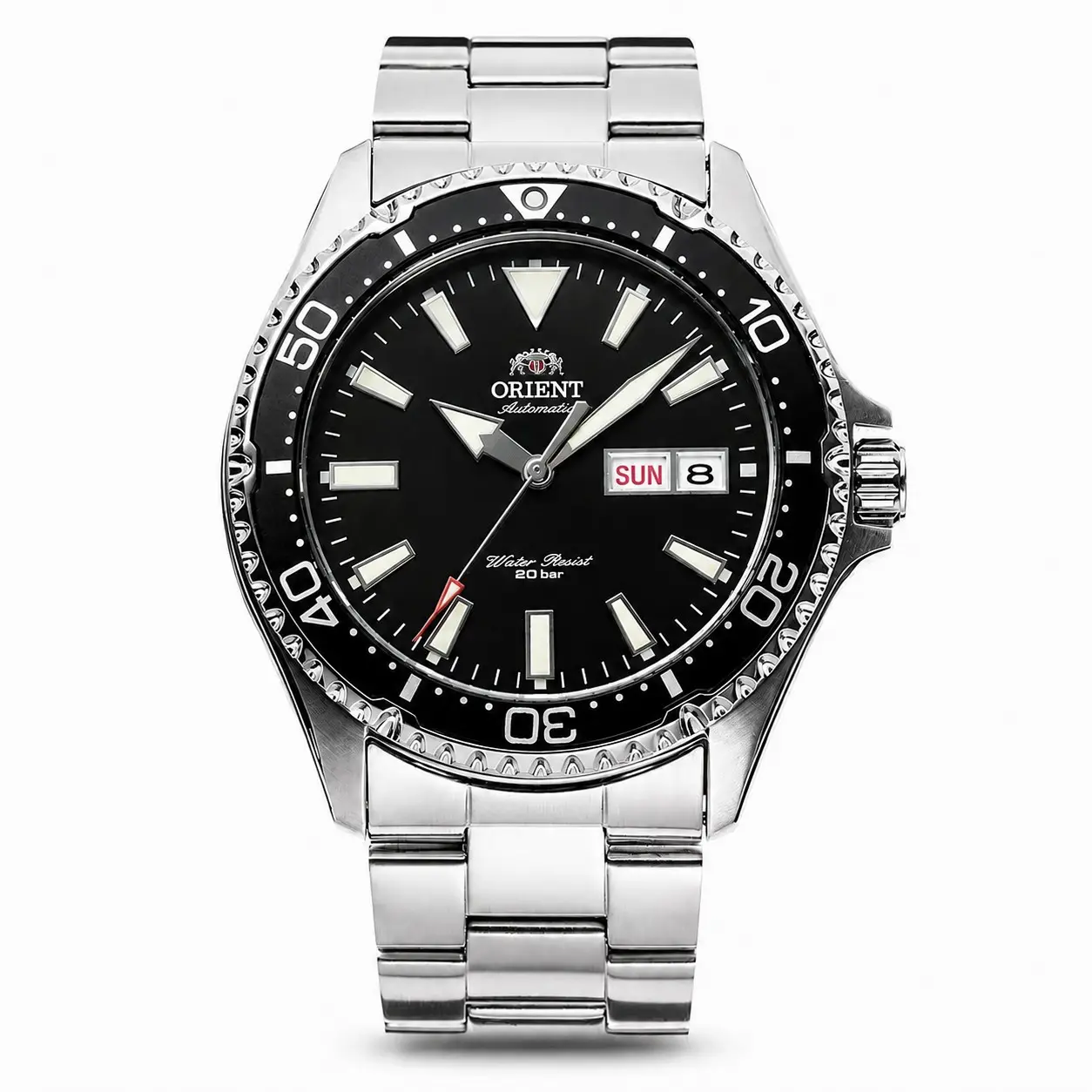 Timvibe Men's Automatic Mechanical Diver Watch - Stainless Steel Band, Rotating Bezel, Dual Day/Date Display, Luminous Dial, Sport Outdoor Wristwatch
