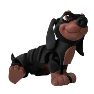 Multicolor 3D Printed Dog Statue Artistic Decoration, Perfect Holiday Gift Choice for Desktop or Car Interior, Unique Pet Lover Accessory