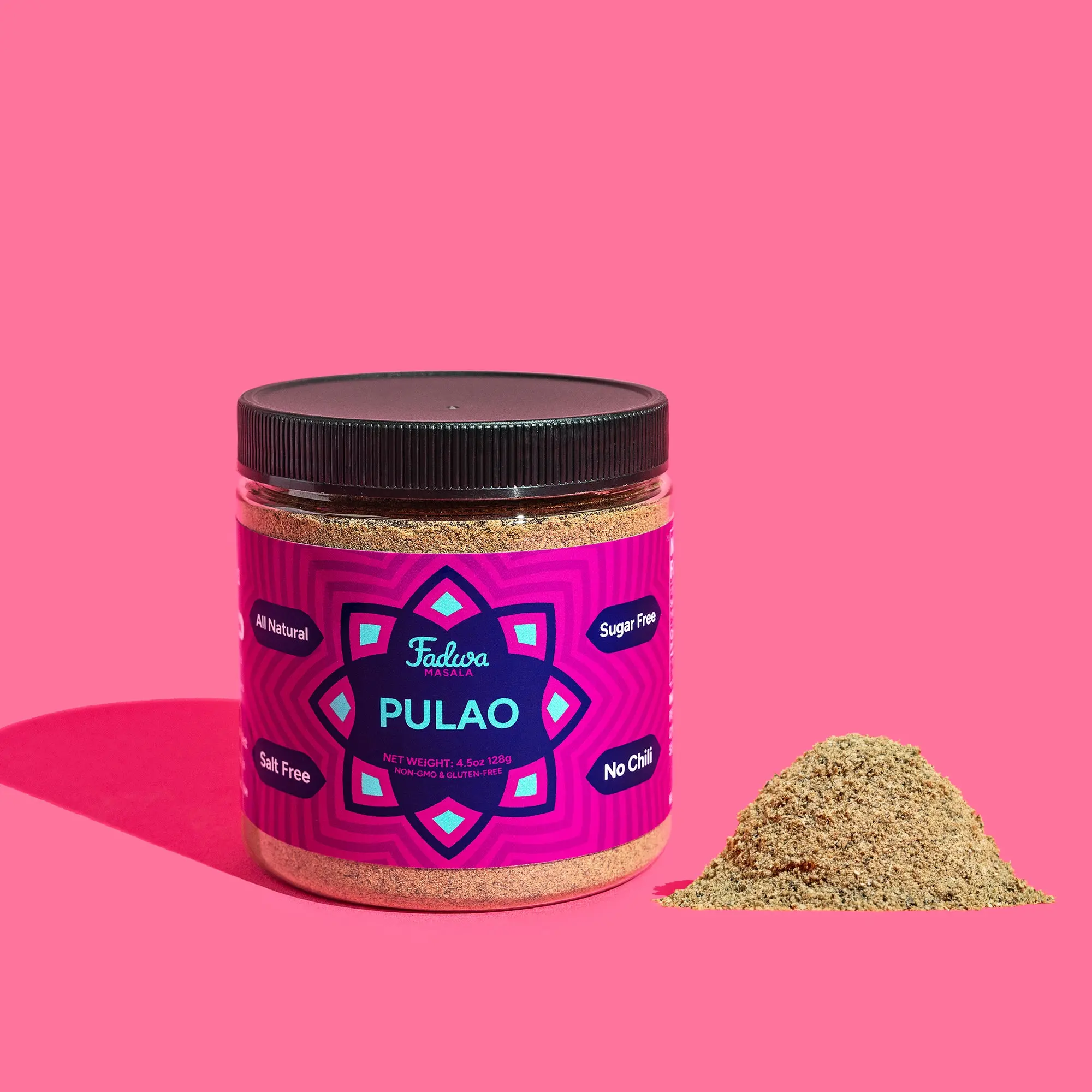 Fadwa Masala Pulao Masala - All Natural Gluten-Free Salt & Red Chili Powder Free 128g Jar
