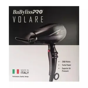 BaBylissPRO Nano Titanium Italian Performance Black Volare Hair Dryer BVOL1