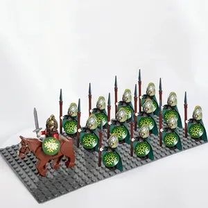 13pcs Castle Knight Rohan Azog Orcs Half-Beast Human Army Elf Guards Roman Solider Minifig Building Block Toys for Kids