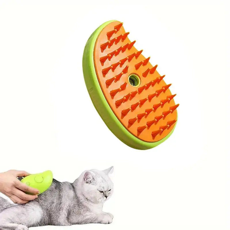 3 In 1 Pet Steam Brush, Rechargeable Pet Hair Removal Brush, Pet Grooming Brush, Pet Massage Comb, Pet Cleaning Supplies