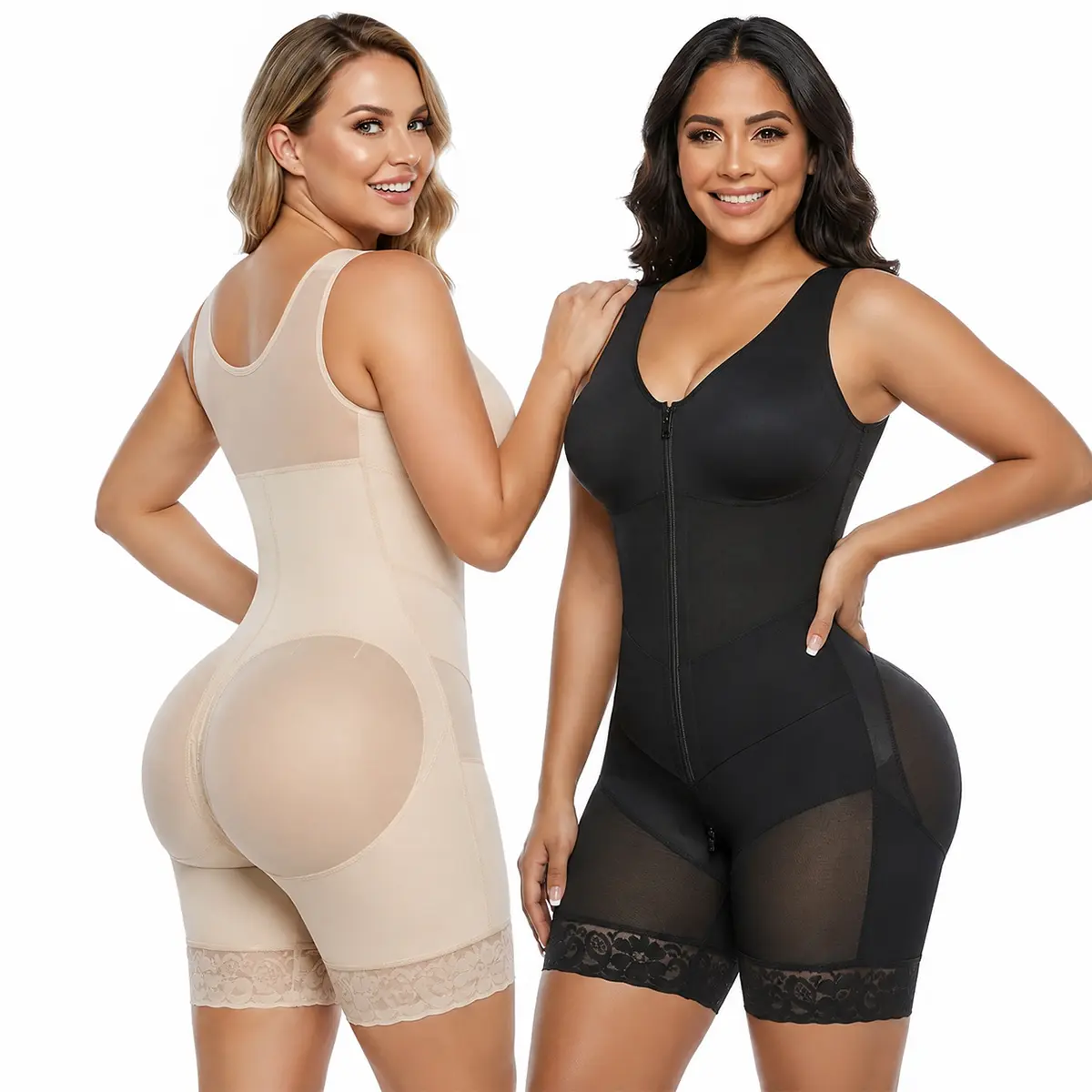 SHAPERX 2 PCS Sculpting Tummy Control Fajas Colombianas for Women Moldeadoras Shapewear with V-shape Elastic Band SHAPERX 2 PCS Sculpting Tummy Control Fajas Colombianas for Women Moldeadoras Shapewear with V-shape Elastic Band