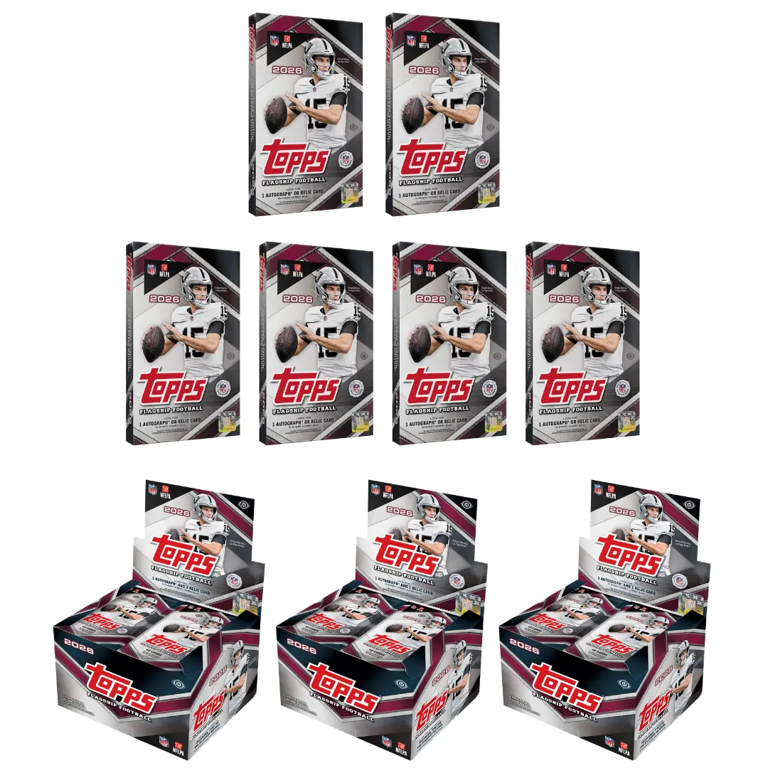 BREAK#36B **NEW RELEASE** 2026 Topps Football Hobby Half Case (6 Box) + Topps Football Jumbo Half Case (3 Box)  Team Break 08/21/26 RIP ON FILL