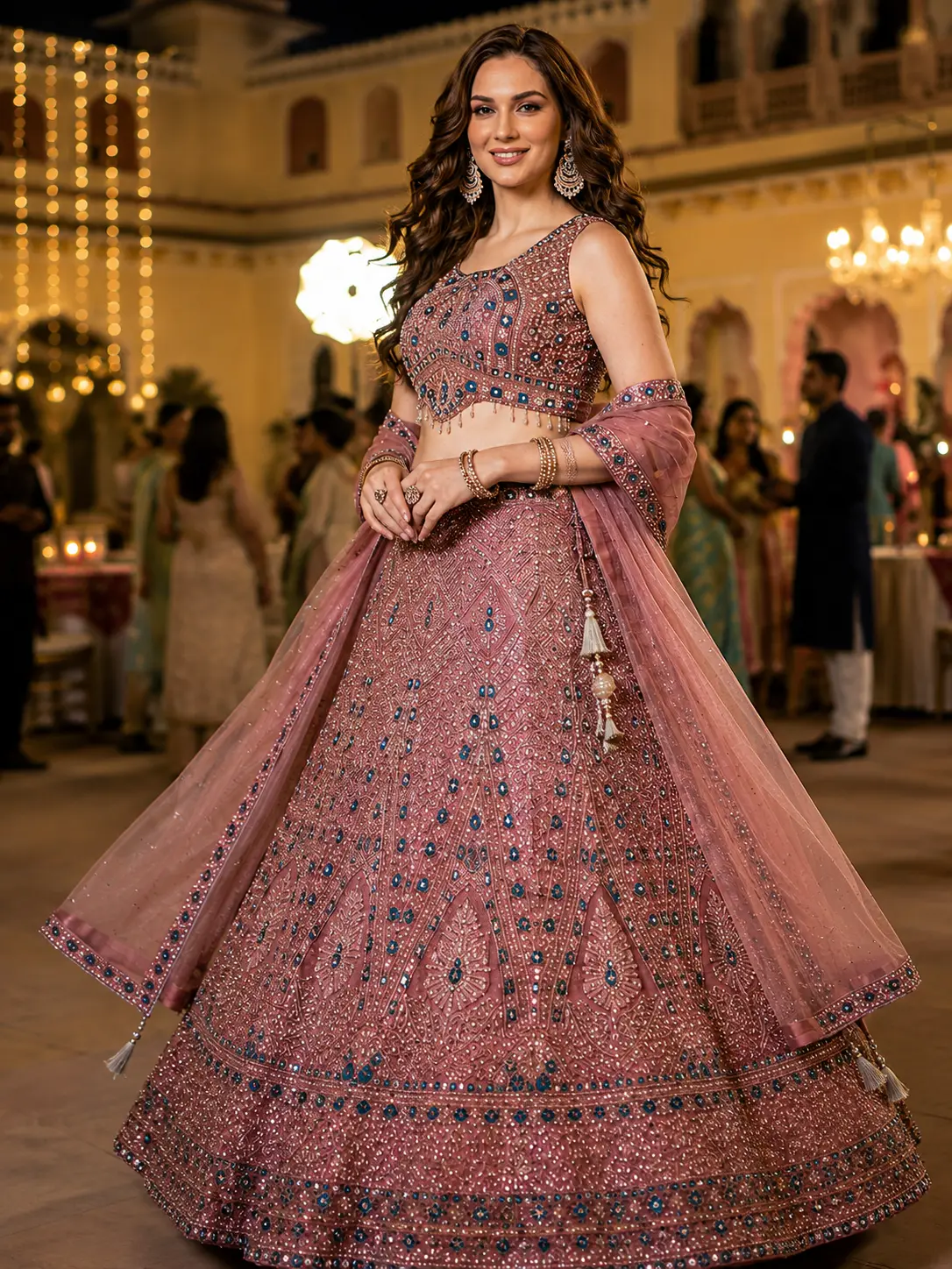 Mauve Royale 3-Piece Lehenga Set