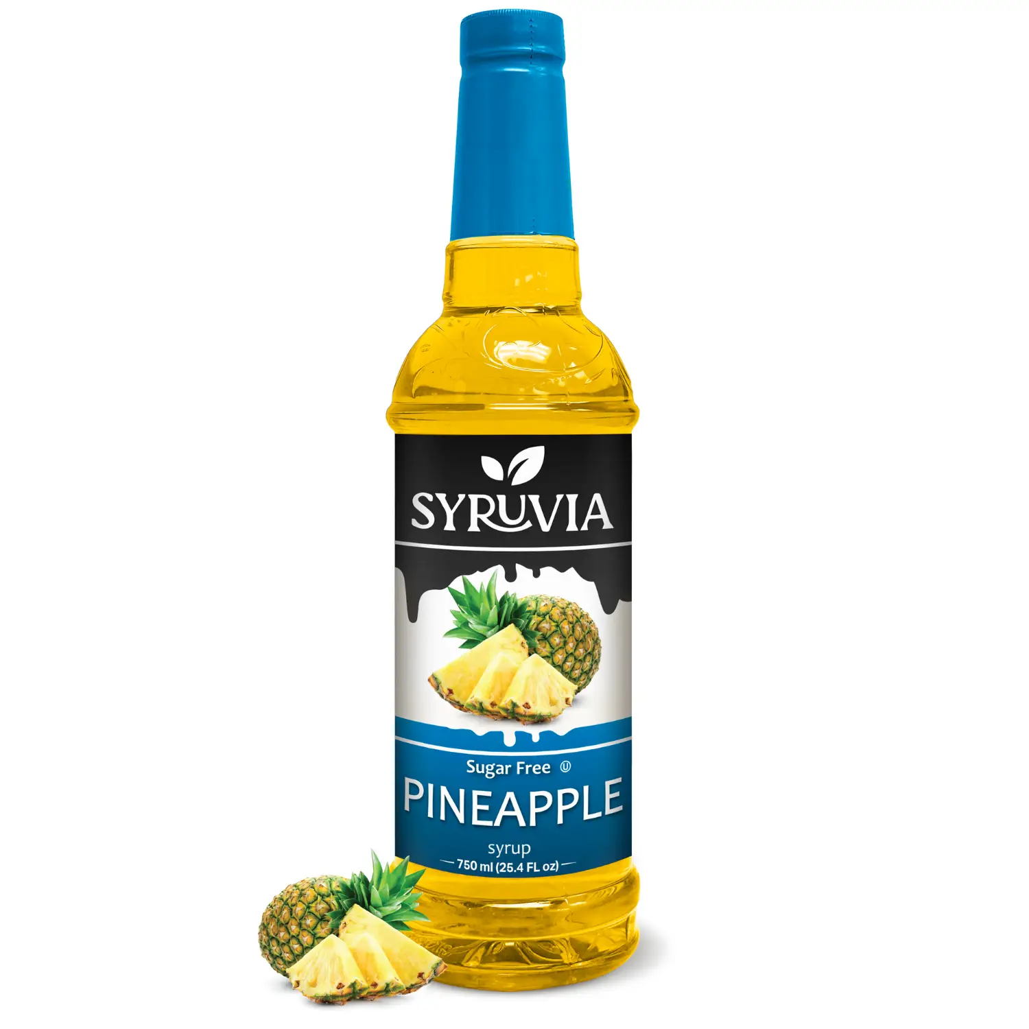 Syruvia Sugar-Free Pineapple Syrup, 25.4 oz – Premium Flavoring for Tea, Cocktails & More. Kosher, Gluten-Free. Add Delicious Pineapple Flavor