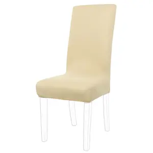 Unique Bargains Dining Chair Covers, Stretch Bar Stool Slipcover Solid Classic Kitchen Chair Protector Spandex Short Chair Seat Cover for Home Decorative/Dining Room/Party/Wedding