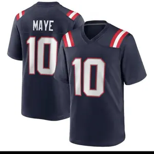 Full Print Logo Drake Maye #10 Navy Jersey Shirt, America Football Jersey, Sport Clothing, Football Uniform, Jersey For Football Fans, Gift for him
