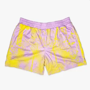 Retro Graffiti "Blue and Yellow" Youth Shorts by Baseball Lifestyle 101 (Unisex) – Premium Lightweight Streetwear | Breathable Summer Fit for Men & Women | Pefect Gift For Him