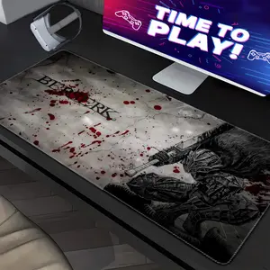 Berserk Gaming Mouse Pad, Guts and Griffith Anime Desk Pad Large, Manga Battle Desk Mat Long, Vintage, Epic Anime Computer Keyboard Mat