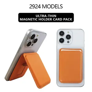 for MagSafe Wallet, 3 Cards Holder with Stand, Card Slot, Magnetic Phone Wallet Stand for iPhone 17/16/15/14/13/12 Pro Max Air Plus Series, RFID Blocking Vegan Leather