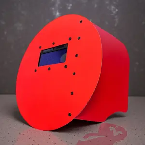 Red Front Carbon Fiber Pancake Welding Hood