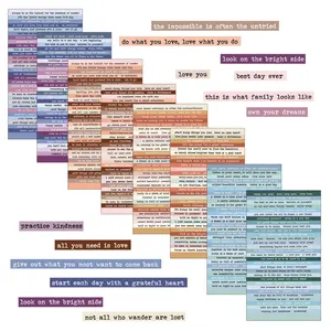 8 Sheets Colorful Inspirational Quotes Stickers, Vintage Scrapbooking Motivational Stickers for Journaling and Planners, Small Conversation Stickers, Phrase Word Stickers for Junk Journal Planners, Collage & DIY Art Crafts