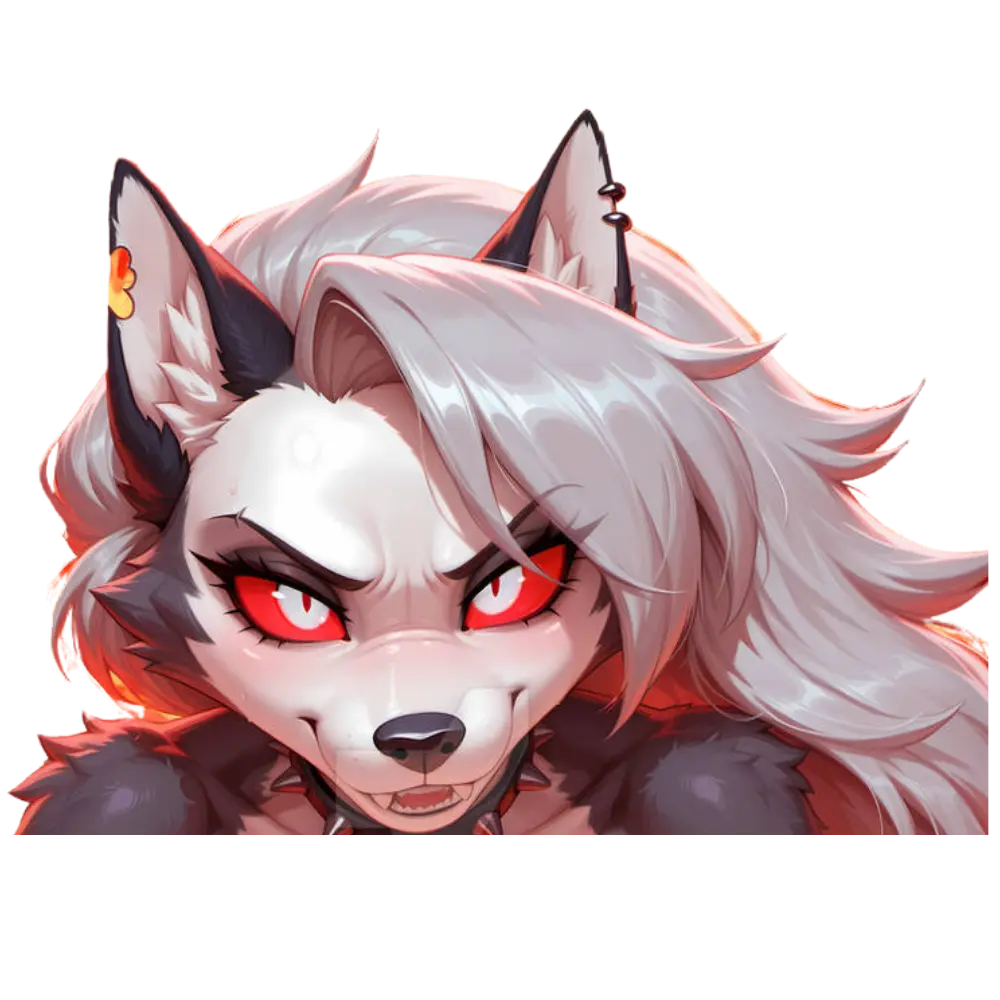 Fire Wolf Girl Inspired Vinyl Sticker, Fiery Furry Character Decal, Glossy Waterproof Aesthetic Laptop Water Bottle Car Decor, Bold Flame Style