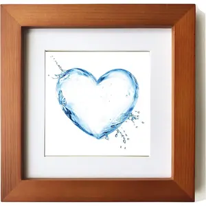 ZXT-parts 6x6 Picture Frames Brown Wood Without Mat, 4x4 Picture Frame with Mat, Solid Wood, 2 panels (1 glass, 1 plexiglass), Exquisite Workmanship. Set On The Table, Hang On The Wall, Multi-purpose.