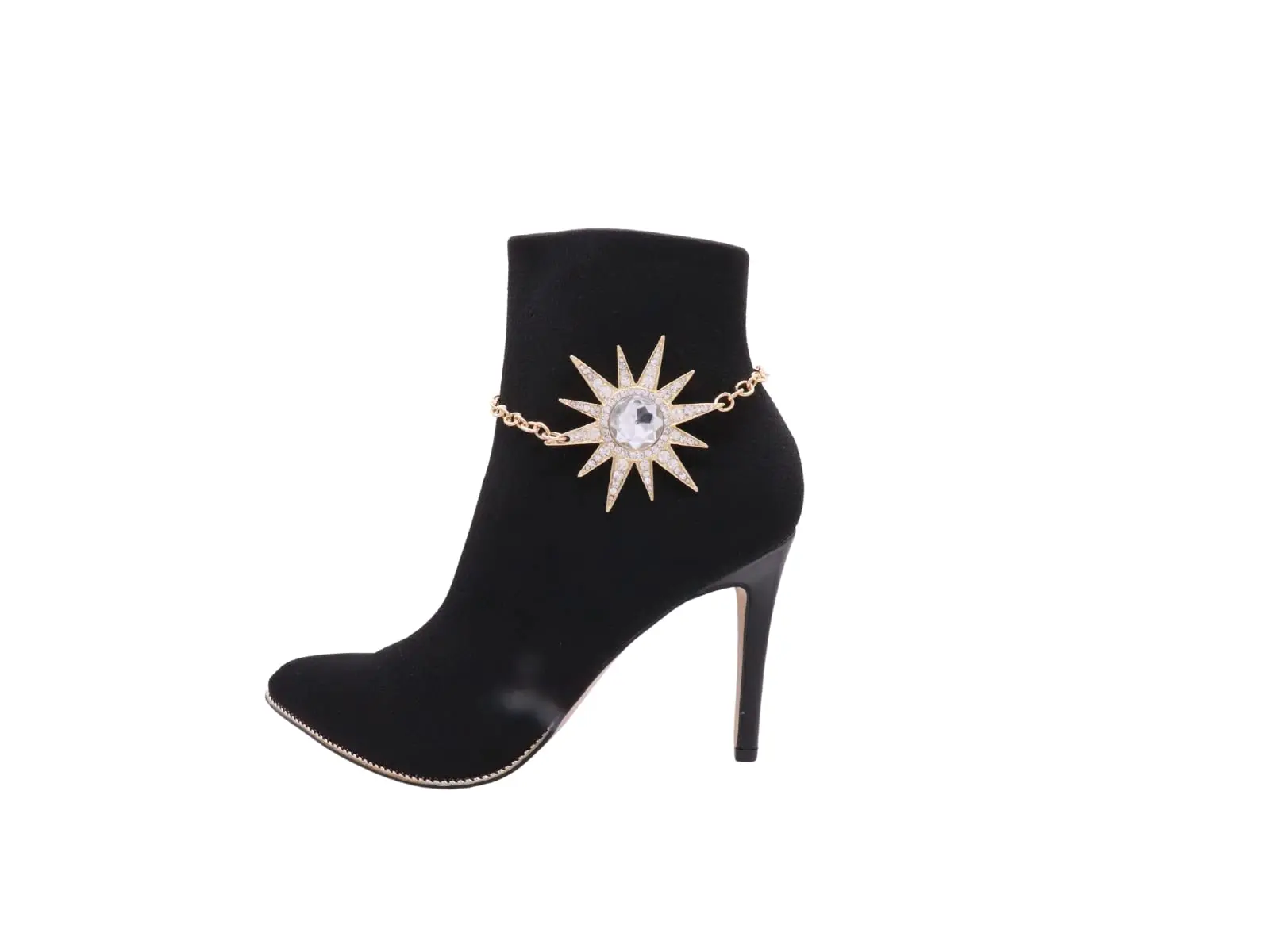 Trendy Fashion Jewelry Women Western Boot Chain Bracelet Gold Metal Shoe Anklet Sun Flower Star Charm Urban