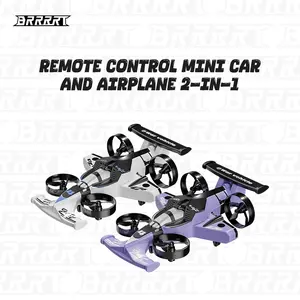 BRRRRT RC Car Plane Combo Toy, Remote Control Flying Car with 360° Drift Wheels, Land and Air Dual Mode, One-Key Takeoff, Durable Crash-Resistant Design, 3 Speed Modes, RC Toys for Kid Boys and Girls Age 4+
