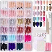 Short Almond -24 Colors 15 Sizes 720 Pcs Mirror 