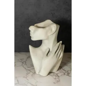 Handmade Woman Torso Concrete Vase: Decorative Home Decor
