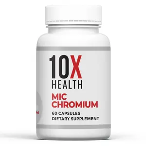 10X Health MIC Chromium Supplements - 60 Capsules - Contains Choline Inositol & L Methionine - Mineral Supplements for Daily Nutritional Support - Chromium, L-Methionine, Choline Supplements