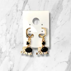 Gorgeous Gold Plated Elephant Dangle Earrings with Elegant Design and Durable Quality