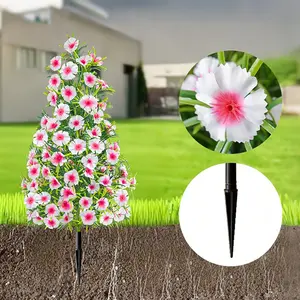 Spring Bamboo Realistic Flower Floor Potted Plant, Artificial Potted Flower, Outdoor Garden Small Ground Insert Decoration, Home Window Fake Flower Ornament