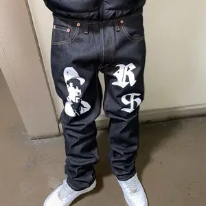 Kurupt Saints Ch4p0 Classic Straight Leg Jeans - BLACK