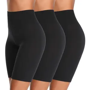 Women's High Waisted Pure Cotton Sports Yoga Gym anti-friction Shorts Set of 3
