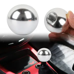 BRAND NEW  Aluminum Silver Round Ball Manual Gear Stick Shift Knob Shifter m8 m10 m12