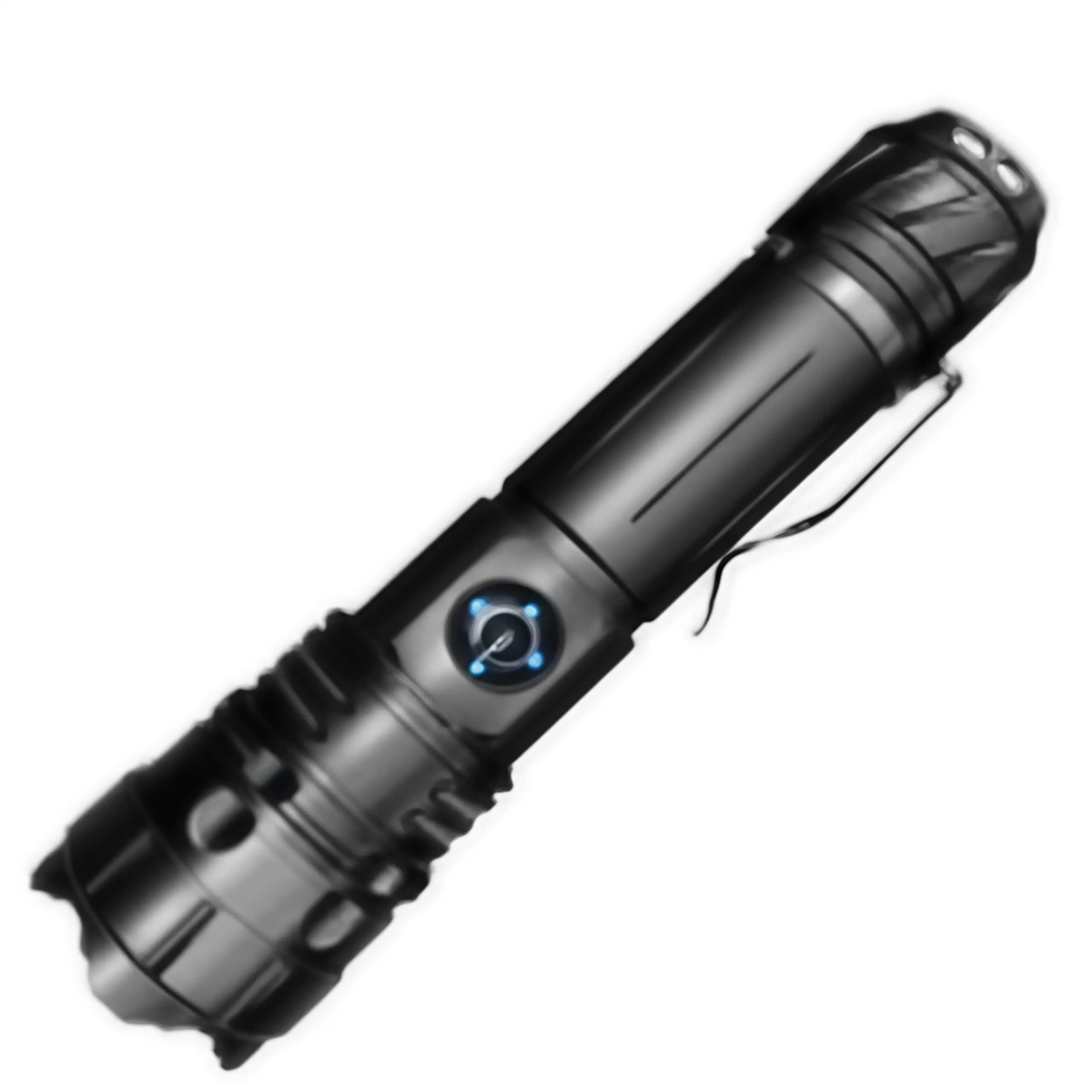 High Power P70 LED Tactical Flashlight - USB-C Rechargeable, Zoomable, Waterproof Aluminum Alloy Handheld Tactical Torch with 5 Light Modes, Portable Pocket LED Lighting for Camping, Emergency Use