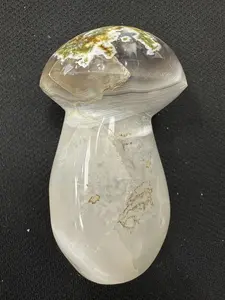 Crystal Carving Pieces Agate Mushrooms Natural Gemstone Sculpture for Decor and Collectibles