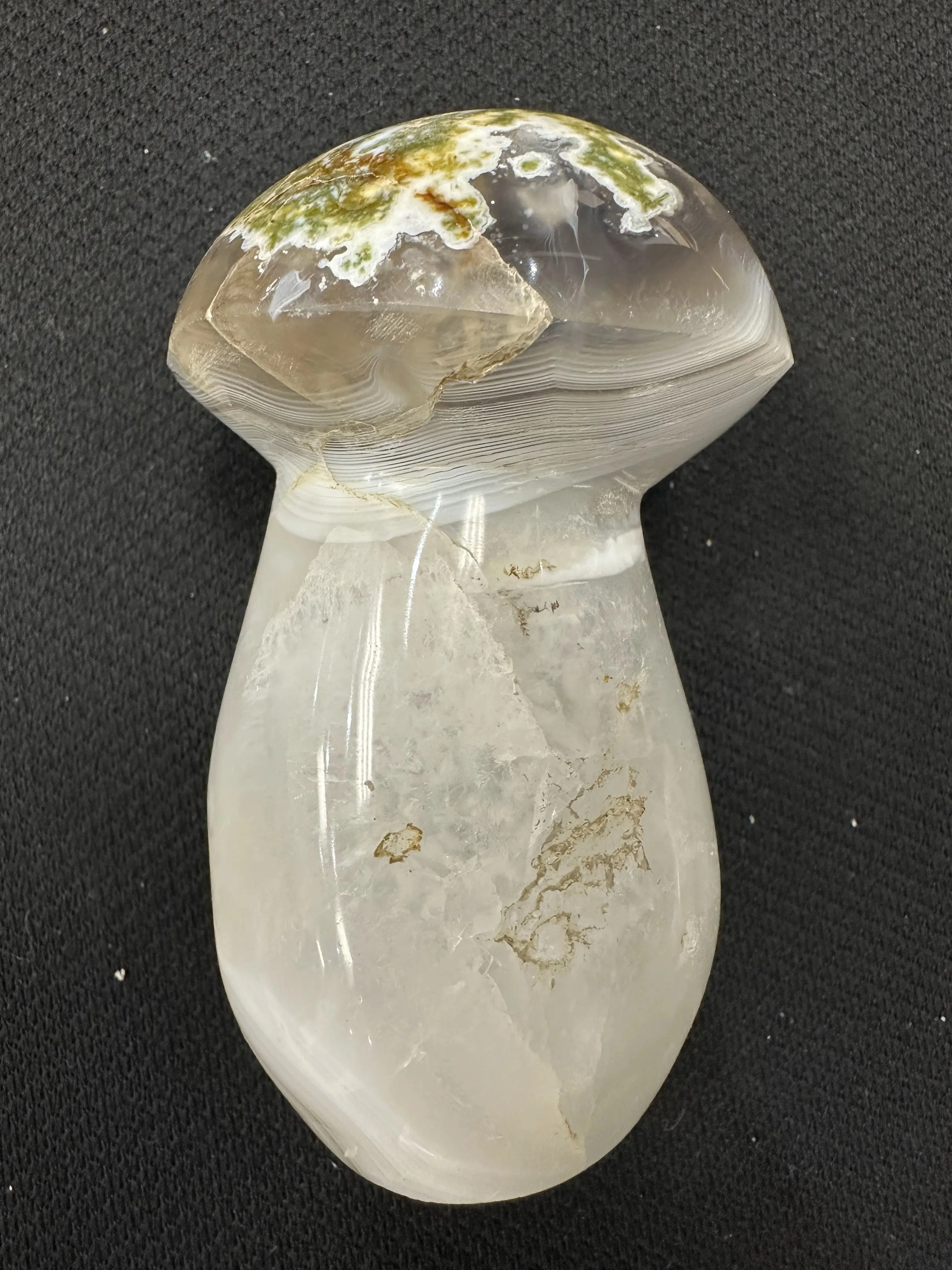 Crystal Carving Pieces Agate Mushrooms Natural Gemstone Sculpture for Decor and Collectibles
