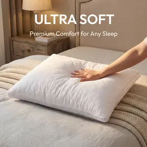 Retains its shape after long-term use! A pair of premium soft neck support pillows, machine washable